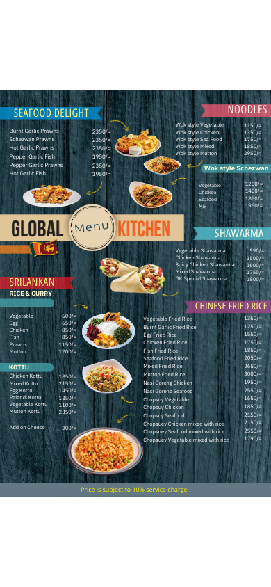 Global Kitchen menu