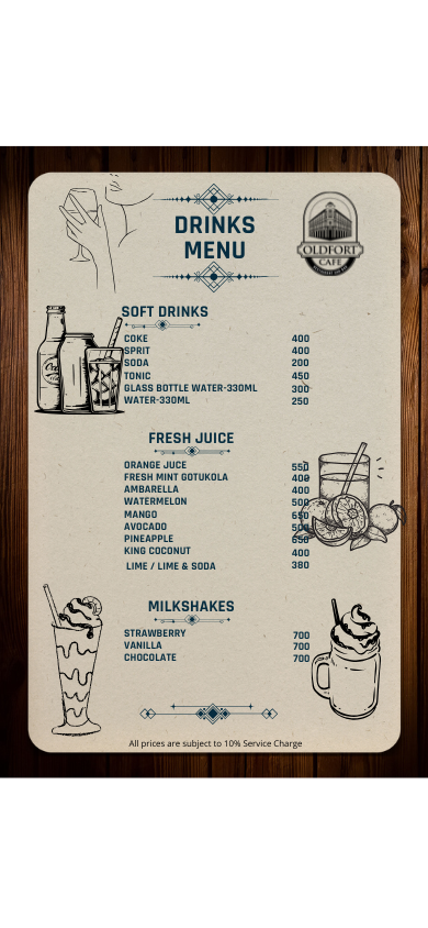 Oldfort Cafe menu