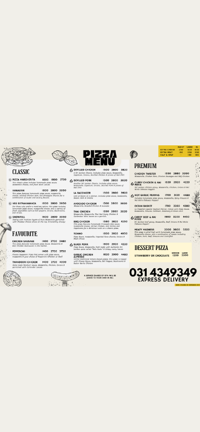 La Pizzeria menu