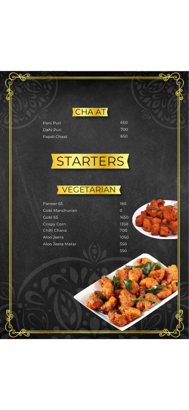 Chanas menu