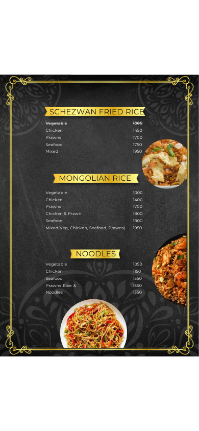 Chanas menu