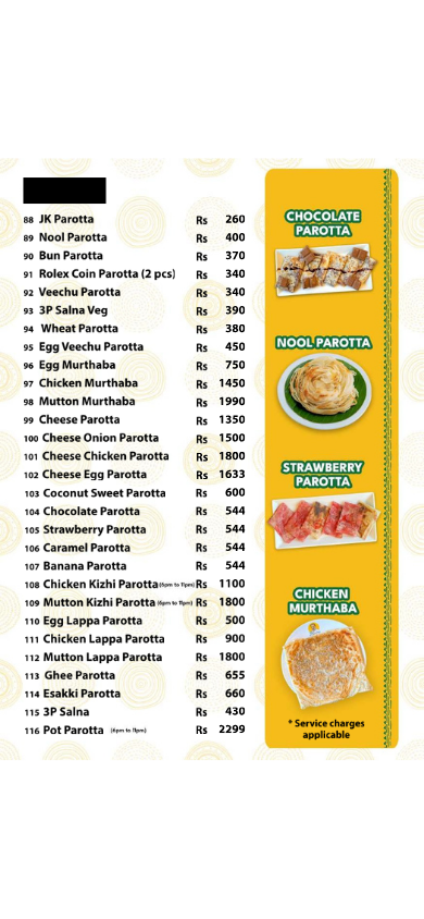 Junior Kuppanna menu