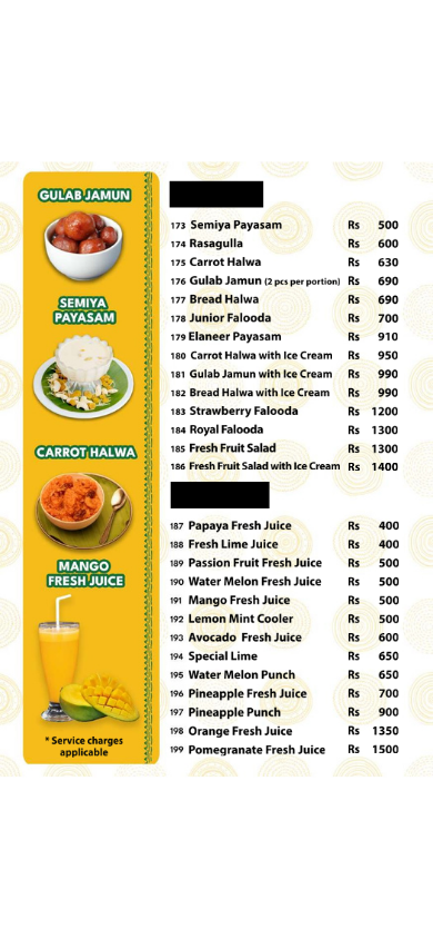 Junior Kuppanna menu