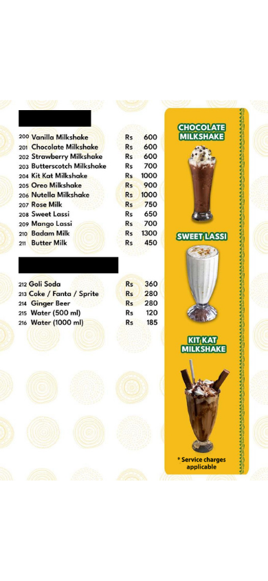 Junior Kuppanna menu