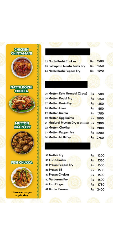 Junior Kuppanna menu