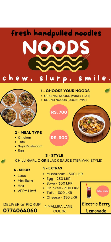 Noods - Handpulled Noodles menu