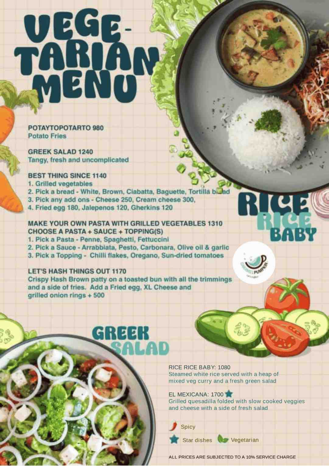 Caramel Pumpkin menu