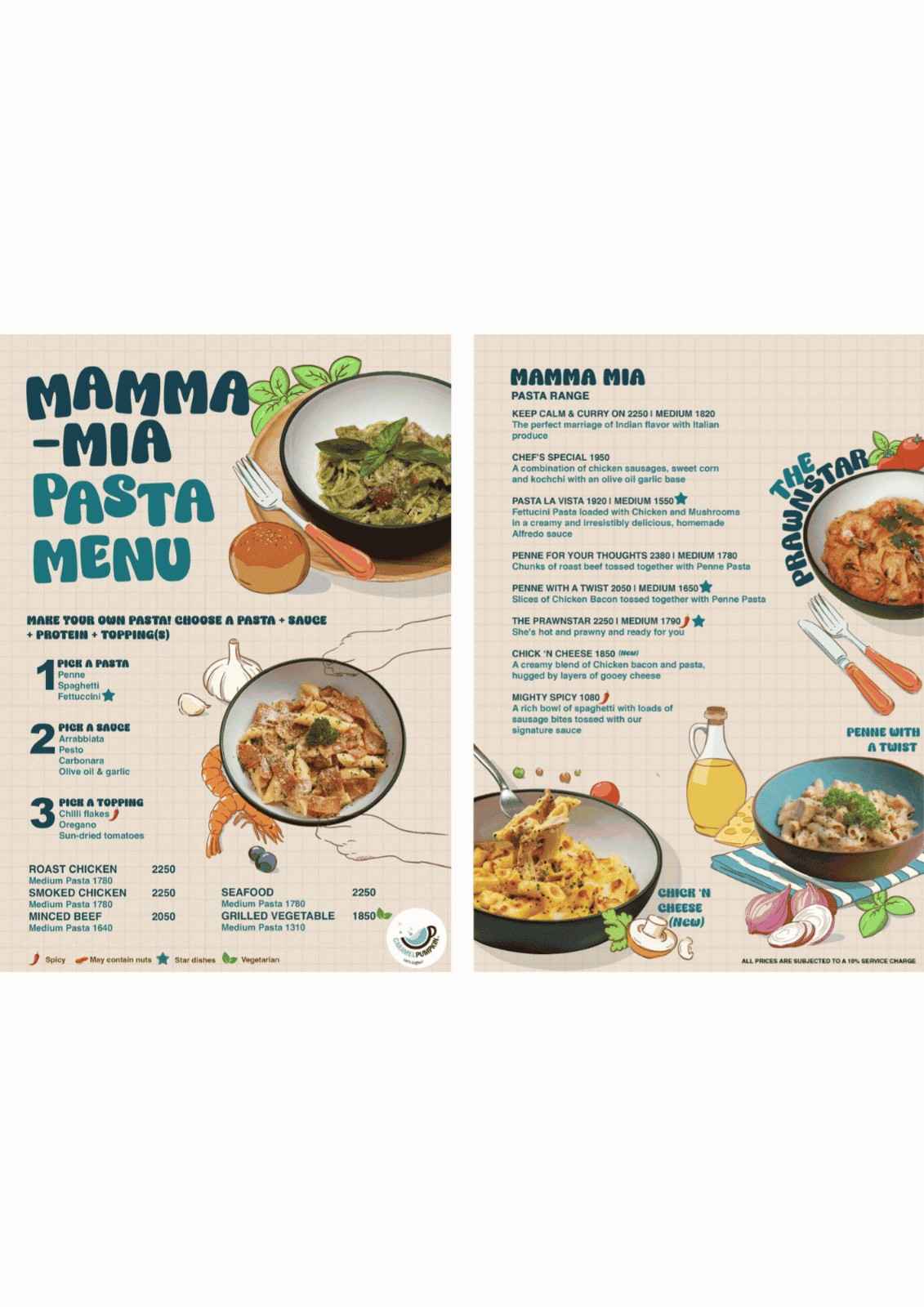 Caramel Pumpkin menu
