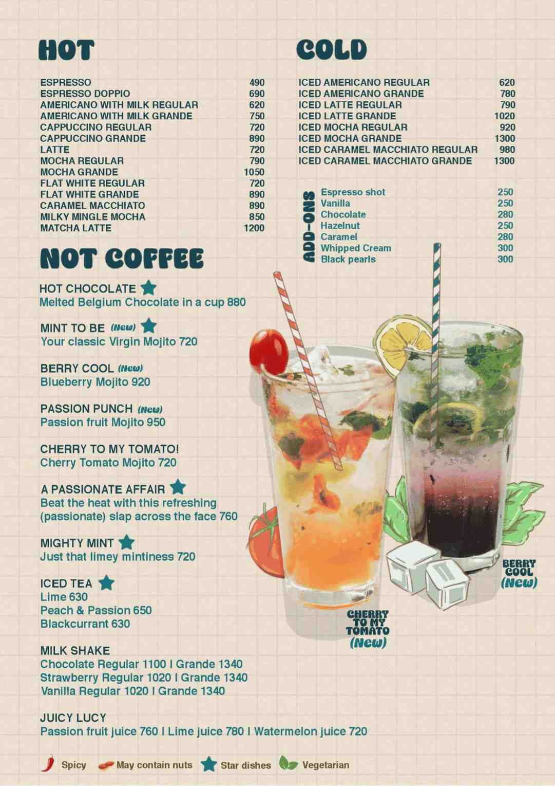 Caramel Pumpkin menu