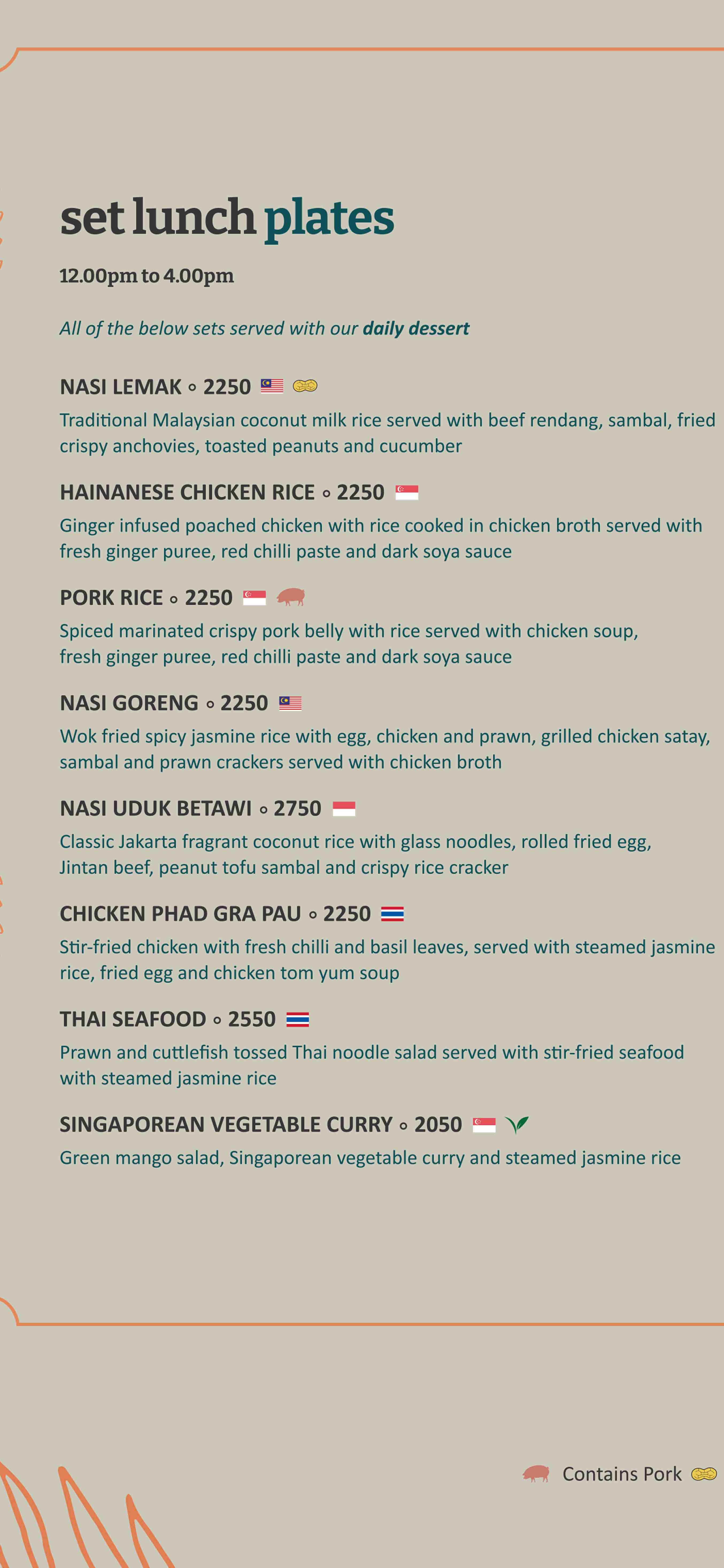 Monsoon Colombo menu