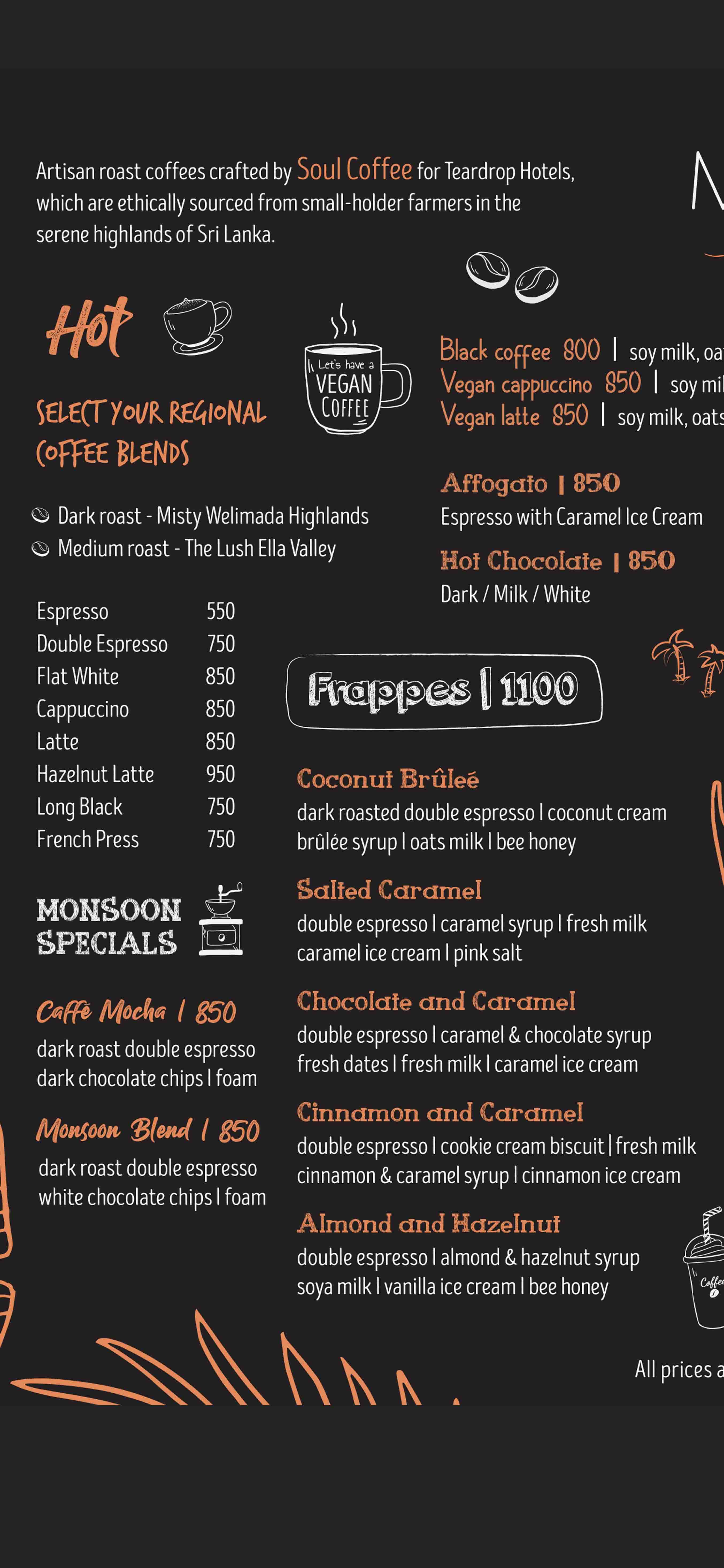 Monsoon Colombo menu