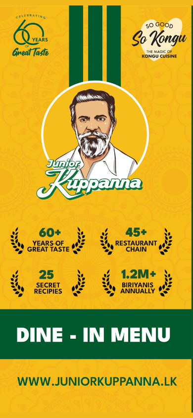 Junior Kuppanna menu