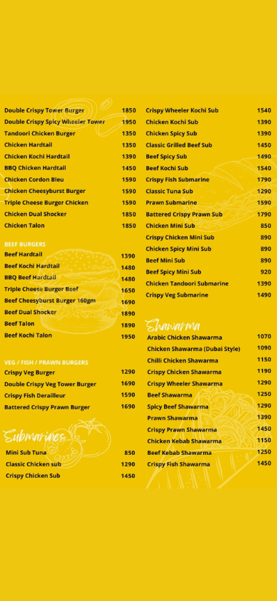 The Foodcycle menu