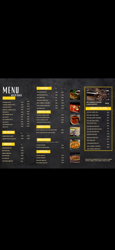 Lemon Multi-Cuisine Restaurant menu