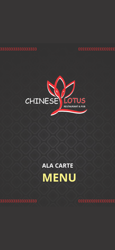 Chinese Lotus Lux menu