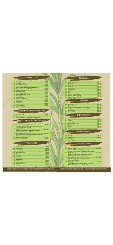 Lemongrass - Pelawatta menu