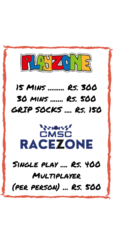 Playzone & Racezone menu