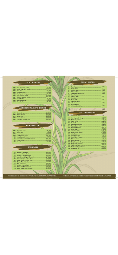 Lemongrass menu