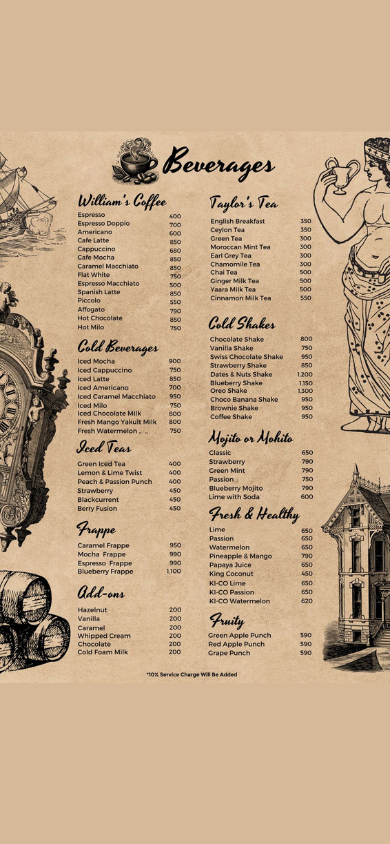 Cafe Kinross - Col 3 menu