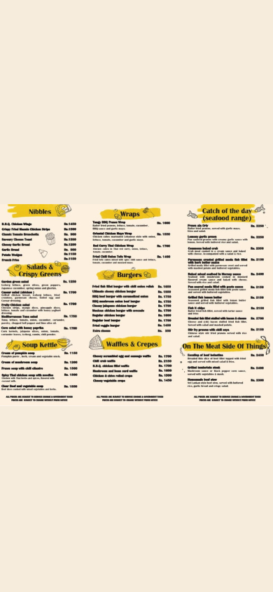 The Commons Coffee House menu