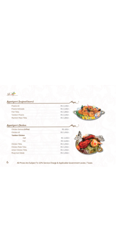 Indian Summer Restaurant menu