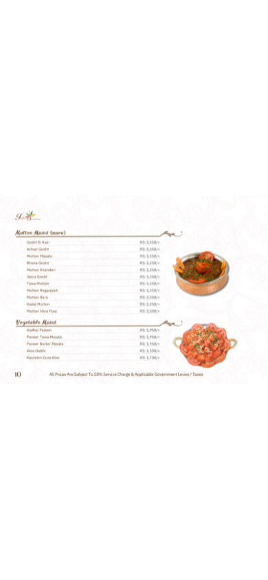 Indian Summer Restaurant menu