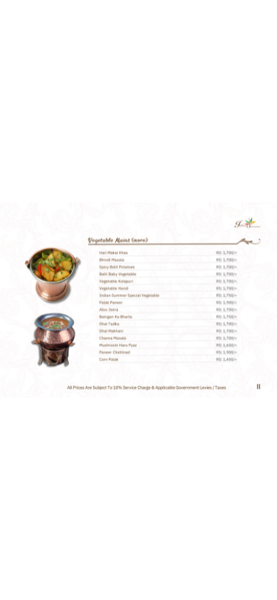 Indian Summer Restaurant menu