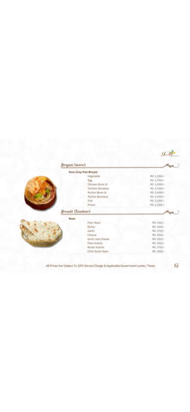 Indian Summer Restaurant menu