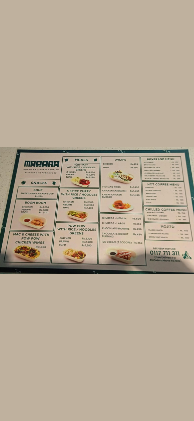 Maqara menu